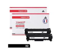 TONER CE410X CE410X Noir x 2 Compatible pour HP- P LaserJet Pro 300 Color M351a P LaserJet Pro 300 Color MFP M375nw P LaserJet Pro 400 Color M451