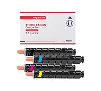 TONER CEXV34 : (3782B002) + (3783B002) + (3784B002) + (3785B002) C-EXV34 Noir + Cyan + Magenta + Yellow x 4 Compatible pour CANON- Canon imageRUNNER
