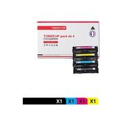 TONER CF410A + CF411A + CF413A + CF412A CF410A + CF411A + CF413A + CF412A Noir + Cyan + Magenta + Jaune x 4 Compatible pour HP- P Color LaserJet Pro