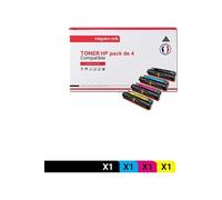 TONER CF470X + CF471X + CF473X + CF472X CF470X + CF471X + CF473X + CF472X Noir + Cyan + Magenta + Jaune x 4 Compatible pour HP- P Color LaserJet