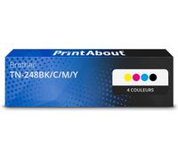 Toner compatible Brother TN-248BK/C/M/Y - 4 couleurs - Multipack