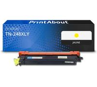 Toner compatible Brother TN-248XLY - Jaune - Grande capacité