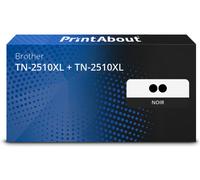 Toner compatible Brother TN-2510XL + TN-2510XL - Noir - Grande capacité - Multipack