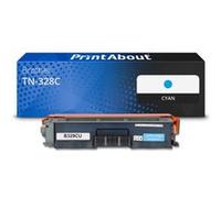 Toner compatible Brother TN-328C - Cyan - Très grande capacité
