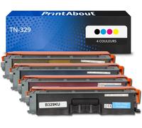 Toner compatible Brother TN-329 - 4 couleurs - Très grande capacité - Multipack
