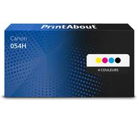 Toner compatible Canon 054H - 4 couleurs - Grande capacité - Multipack