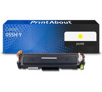 Toner compatible Canon 055H Y - Jaune - Grande capacité