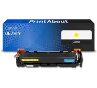 Toner compatible Canon 067H Y - Jaune - Grande capacité