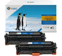 Toner compatible G&G avec HP CC530A, CE410X, CF380X, Canon CRG118, CRG718, C, NT-PH530UBK, HP 304A, noir, 3500s