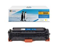 Toner compatible G&G avec HP CC532A, CE412A, CF382A, Canon CRG118, CRG718, C, NT-PH532UY, HP 304A, jaune, 2800s