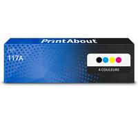 Toner compatible HP 117A (W2070A) - 4 couleurs - Grande capacité - Multipack