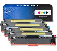 Toner compatible HP 207X (W2210/11/12/13X) - 4 couleurs - Grande capacité - Multipack