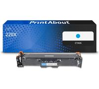 Toner compatible HP 220X (W2201X) - Cyan - Grande capacité