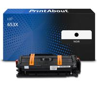 Toner compatible HP 653X (CF320X) - Noir - Grande capacité