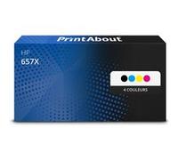Toner compatible HP 657X (CF470X) - 4 couleurs - Grande capacité - Multipack