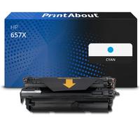 Toner compatible HP 657X (CF471X) - Cyan - Grande capacité