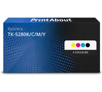 Toner compatible Kyocera TK-5280K/C/M/Y - 4 couleurs - Multipack