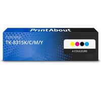 Toner compatible Kyocera TK-8315K/C/M/Y - 4 couleurs - Multipack