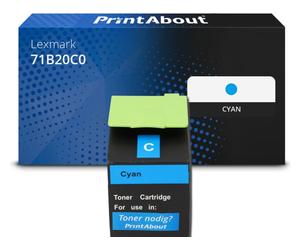 Toner compatible Lexmark 71B20C0 - Cyan