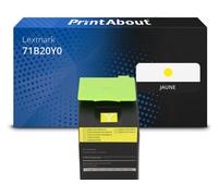 Toner compatible Lexmark 71B20Y0 - Jaune