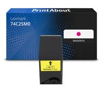 Toner compatible Lexmark 74C2SM0 - Magenta - Grande capacité