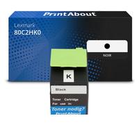 Toner compatible Lexmark 80C2HK0 (802HK) - Noir - Grande capacité