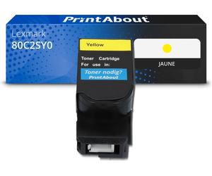 Toner compatible Lexmark 80C2SY0 (802S) - Jaune