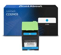 Toner compatible Lexmark C232HC0 - Cyan - Grande capacité