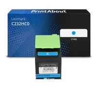 Toner compatible Lexmark C232HC0 - Cyan - Grande capacité