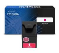 Toner compatible Lexmark C232HM0 - Magenta - Grande capacité