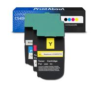 Toner compatible Lexmark C540H1KG - 4 couleurs - Grande capacité - Multipack