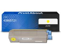 Toner compatible OKI 43865721 - Jaune