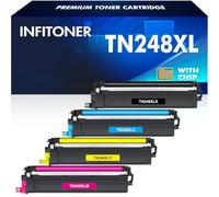 Toner Compatible pour Brother TN248CMYK MFC-L3760cdw DCP-L3560cdw MFC-L3740cdwe HL-L3240cdw HL-L3220cw MFC-L8390cdw MFC-L8340cdw TN 248XL 248 TN-248VAL