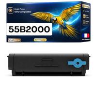 Toner Compatible pour Lexmark 55B2X00 / MX431 Noir Qualitoner 20 000 Pages