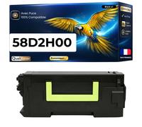 Toner compatible pour Lexmark 58D2H0E 58D2H00 Noir 15000 Pages