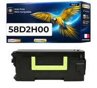 Toner Compatible pour Lexmark 58D2H0E 58D2H00 Noir 15000 Pages Qualitoner