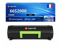 Toner compatible pour Lexmark 66S2000 Noir 5000 Pages NOPAN-INK