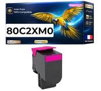 Toner Compatible pour Lexmark 80C2XM0/80C2XME/80C0X30/802XM CX510 Magenta 4000 Pages Qualitoner