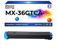 Toner compatible pour Sharp MX-36GTCA MX36GTCA Cyan 15000 Pages