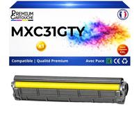Toner compatible pour Sharp MX31GTYA MX-C31GTY Jaune 15000 Pages