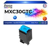 Toner compatible pour Sharp MXC30GTC MX-C30GTC Cyan 6000 Pages