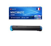 Toner compatible pour Sharp MXC38GTC MX-C38GTC Cyan 10000 Pages