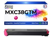 Toner compatible pour Sharp MXC38GTM MX-C38GTM Magenta 10000 Pages