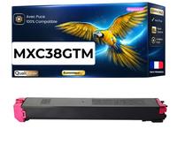 Toner compatible pour Sharp MXC38GTM MX-C38GTM Magenta 10000 Pages