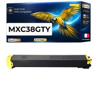 Toner compatible pour Sharp MXC38GTY MX-C38GTY Jaune 10000 Pages