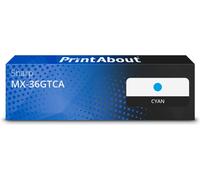 Toner compatible Sharp MX-36GTCA - Cyan - Très grande capacité