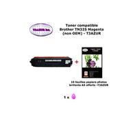Toner compatible TN325 M pour imprimante Brother DCP 9055CDN, 9270CDN Magenta+ 10f A6 brillants - T3AZUR