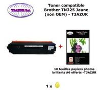 Toner compatible TN325 Y pour imprimante Brother DCP 9055CDN, 9270CDN Jaune+ 10f A6 brillants - T3AZUR G