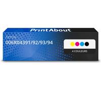 Toner compatible Xerox 006R04391/92/93/94 - 4 couleurs - Grande capacité - Multipack