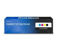 Toner compatible Xerox 106R03737/38/39/40 - 4 couleurs - Très grande capacité - Multipack